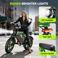 thumbnail image 6 of VortexRider 1500W Electric Bike for Adults, 20" Fat Tire E-Mountain Bikes, 48V 17.5Ah 32MPH Ebike for Adults Full Suspension UL2849, 6 of 7