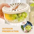 thumbnail image 2 of 2025 New Multipurpose Drain Basket with Lid, Drain Basket for Fruit, Fruit Washing Bowl with Strainer, 2 in 1 Draining and Preservation Basket, Fruit Drainer Container with Handle (White*2), 2 of 7