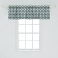 thumbnail image 2 of Ambesonne Vintage Window Valance, Old Motifs and Star Flowers, 54" X 18", Dark Teal Eggshell, 2 of 3