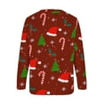 thumbnail image 5 of Sweatshirt de Noël pour Femmes 2023 Mode Imprimé Manches Confortable Respirant Col Rond en Solde, 5 of 5