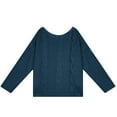 thumbnail image 6 of Women's Off Shoulder Oversized V Neck Cable Knit Long Sleeve Chunky Sweaters Pullover Tops, 6 of 7