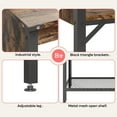 thumbnail image 4 of Bestier Farmhouse Kitchen Island with Storage, Portable Coffee Bar Shelf Console Table, Rustic, 4 of 7