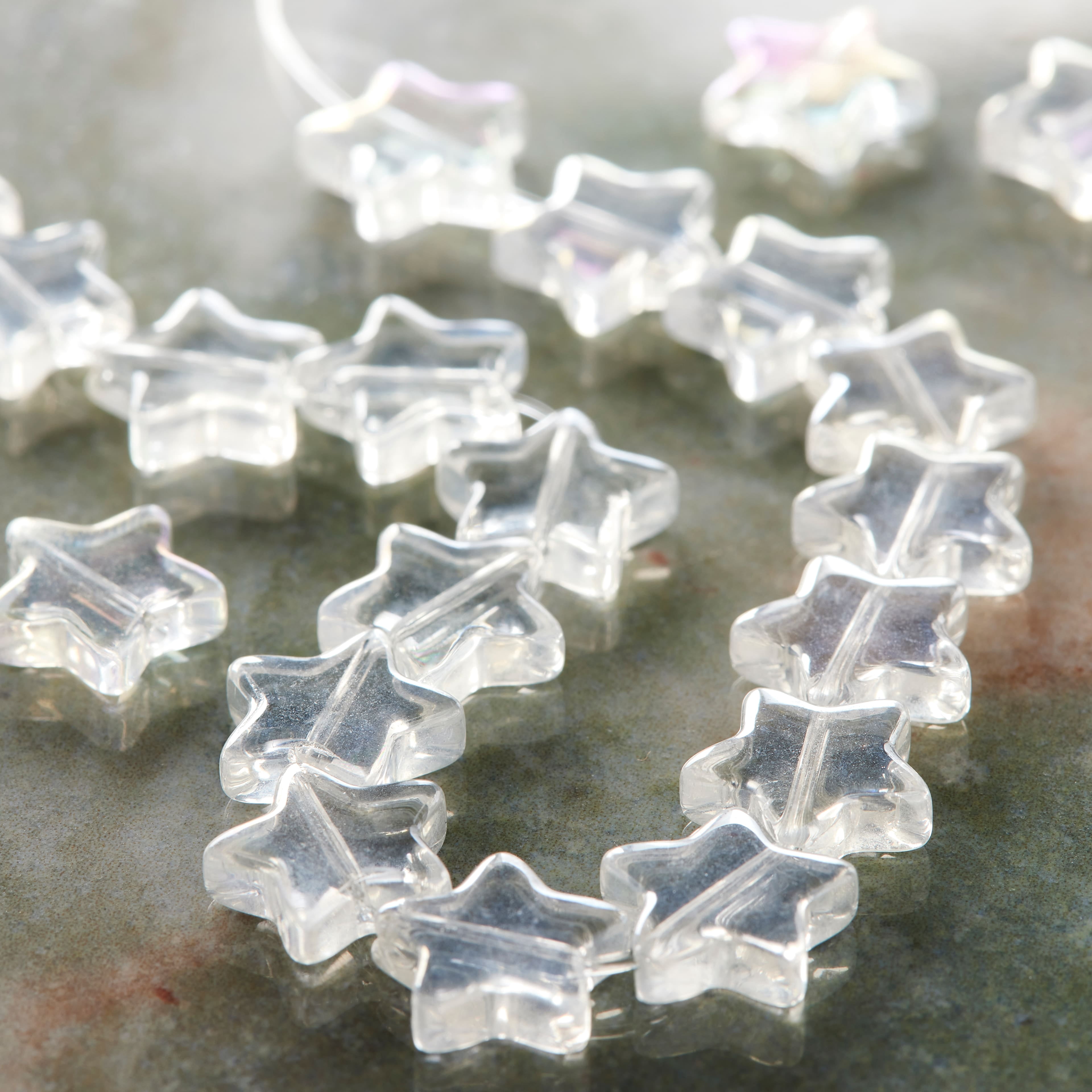 Bead Landing Clear Glass Star Beads, 12mm, 12 Packs: 21 ct. (252 total)