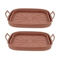 thumbnail image 1 of Nonstick Silicone Pot Fryer Liners, 2 PCS Fryer Silicone Basket With Handle For Crispy, Less Oily Food, High Temp, 1 of 8