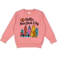 thumbnail image 2 of Inktastic Hello New York City Skyline with Pretzel Toddler Sweatshirt, 2 of 4