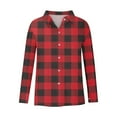 thumbnail image 5 of Button Down Shirts for Women Dressy Casual Long Sleeve Lapel Collared Blouses Tops Loose Plaid Shirts, 5 of 5