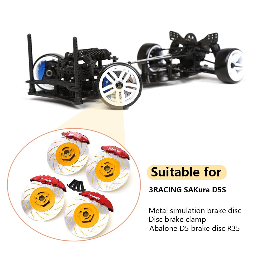4pcs/set Coupler Caliper Brake Discs for 3RACING Sakura D5 D5S RC Crawler Car 
