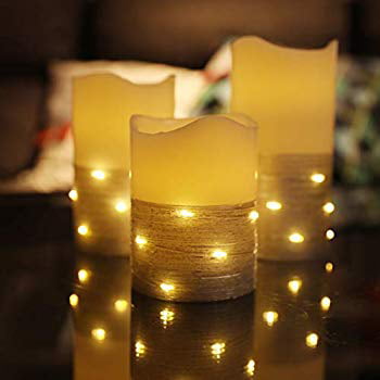 Flickering LED Candle Set with Daily Timer,Flameless Candles 