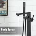 thumbnail image 6 of CASAINC Single Handle Floor Mounted Bath Tub Faucet, Freestanding in Matte Black, 6 of 8