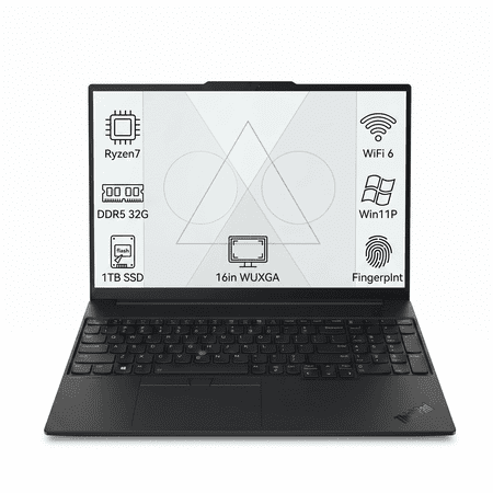 Lenovo ThinkPad E16 Laptop 16" WUXGA R7-250 32GB 1TB SSD Win11 Pro w/DKZ Hub