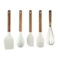 thumbnail image 2 of Cook with Color 5-Piece Wooden Cooking Utensils Set with Silicone Heads, Stylish & Durable Kitchen Tools, 2 of 5