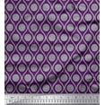 thumbnail image 1 of Soimoi Poly Georgette Fabric Dot & Ogee Damask Print Sewing Fabric Yard 52 Inch Wide, 1 of 3
