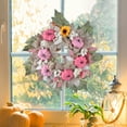 thumbnail image 1 of BKER Pumpkin Maple Leaf Wreath Decoration Perfect Fall For Your Home Halloween & Thanksgiving Celebrations!, 1 of 3