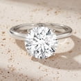 thumbnail image 4 of Rosec Jewels Lab Grown Diamond Solitaire Engagement Ring 4 Carat - IGI Certified - E-VS1 Quality - with Jewelry Box, 925 Sterling Silver, US 4.00, 4 of 7
