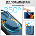 thumbnail image 4 of Tablet Case for Apple iPad 7th/8th/9th Generation 10.2-in Shockproof Rugged Cover with Rotating Stand & Pencil Holder, 4 of 9