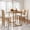 Natural, variant on Harper & Bright Designs 5 Pieces Counter Height Dining Table Set for 4, Kitchen Rectangle Table and 4 Upholstered High Back Chairs, Gray + Black