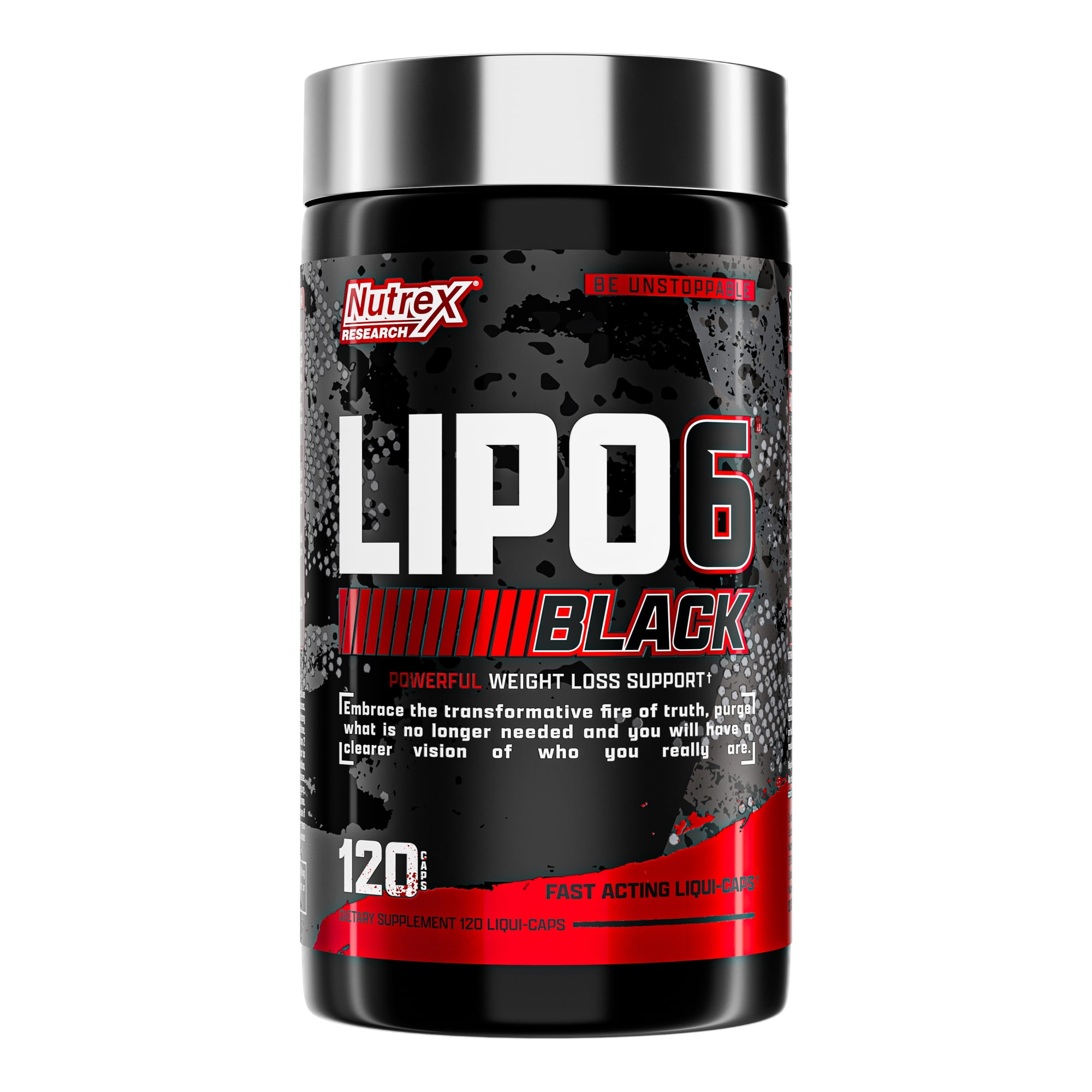 Nutrex Lipo-6 Black Fat Burner, Energy and Appetite Control 120 Capsules