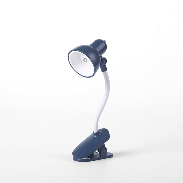 ziyahi Lampe de Lecture à Pince Réglable Mini Lampe de Bureau Alimentée par Batterie Camping Portable Pince Veilleuse, Bleu Bleu NO3
