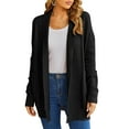 thumbnail image 1 of MURMUREY Womens Long Sleeve Open Front Oversized Cardigans Casual Chunky Knit Sweater Outwear Coats, 1 of 4
