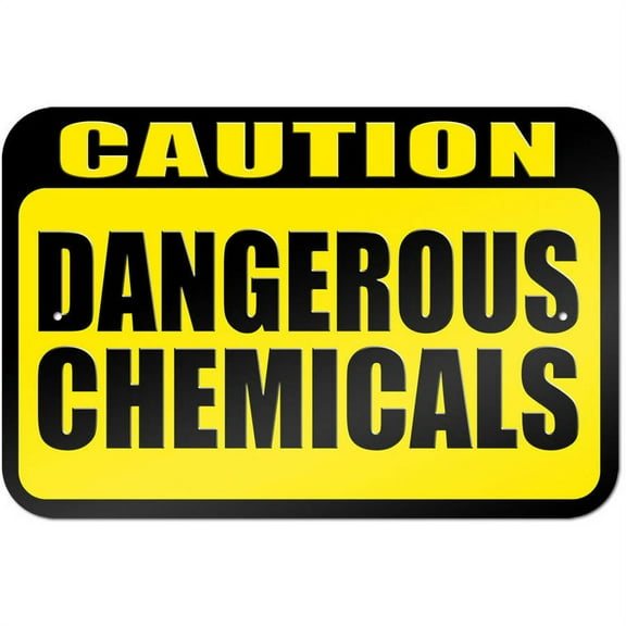 Caution Dangerous Chemicals Sign