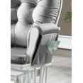 thumbnail image 5 of Suite Bebe Cleo Kid Traditional Glider Rocking Chair with Ottoman, White/Gray, 5 of 5