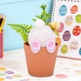 thumbnail image 4 of Todaioua Artificial Potted Plant with Plush Rabbits Miniature Flower Pot Decorative Ornament for Spring Easter Festival Tabletop Shelf Display Fairy Garden Centerpiece Home Decor, 4 of 7