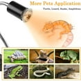 thumbnail image 6 of Reptile Heat Lamp with Clamp, Aquarium Turtle Tank Basking Light with 360° Rotatable Timing & Dimming and 2 Pack 50W UVA UVB Heat Light Bulb for Turtle Tortoise Lizard, 6 of 7
