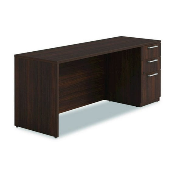 Alera ALESVRSPC7224MY Credenza with Right Pedestal - Mahogany