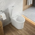 thumbnail image 3 of 1-Piece 1/1.28 GPF Dual Flush Elongated Compact Toilet in White 12 in. Rough-In Comfortable Height, Seat Included, 3 of 15