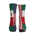thumbnail image 2 of Women's Men's America Mexican Flag Colorful Novelty Pattern Crew Athletic Socks, 2 of 7