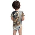 thumbnail image 3 of Yiaed Wolf Family Winter Wonderland Print Infant Climbing Short Sleeve Onesie One-Piece Baby Bodysuit Clothes 0-12 Months -9M, 3 of 6