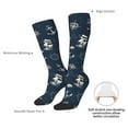 thumbnail image 5 of Picia Women Crew Soft Moisture-wicking Socks Vintage Marine Pattern Design Cotton Socks, One Size fit All, 5 of 9