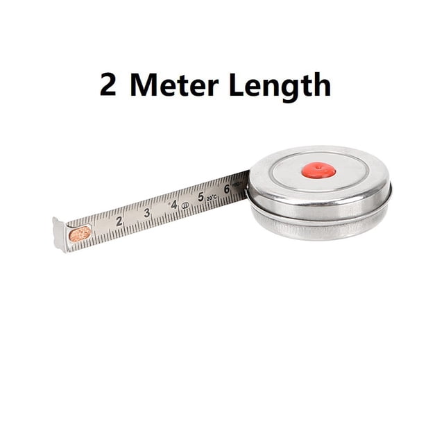 Sewing Tool Mini Retractable Tape Woodworking Measureing Ruler Stainless Steel 2 Meter