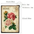 thumbnail image 2 of 1pc Vintage Metal Iron Tin Sign Poster Wall Decor for Bars Restaurants Cafes Pubs Rectangle Flower 300x200x0.5mm Hole: 3mm, 2 of 6
