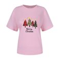 thumbnail image 4 of Puntoco Blusa informal de cuello redondo con estampado navideño para mujer, 4 of 4