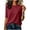 *Wine, variant on ClodeEU Women's Crew Neck Elbow Sleeve T-Shirt,Solid Casual Relaxed Fit Tee Army Green,Women's Plus L