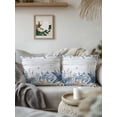 thumbnail image 2 of Outdoor Pillows Waterproof, Blue Starfish Coastal Throw Pillows with Inserts Included, Eucalyptus Summer Nautical Shell Wooden Indoor Outdoor Decorative Lumbar Pillow for Bed/Couch 16"x16", 2Pcs, 2 of 8