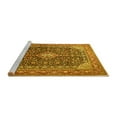 thumbnail image 2 of Ahgly Company Machine Washable Indoor Rectangle Medallion Yellow Traditional Area Rugs, 2' x 3', 2 of 4