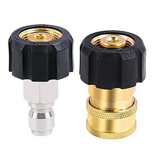 Mosiee Pressure Washer Adapter Set M22 14Mm To 3/8 Inch Quick Connect Quick Release Coupler Kit Male Plug Female Socket