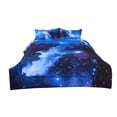 thumbnail image 1 of Unique Bargains 3pcs Galaxies Dark Blue Comforter All-season Down Quilted Duvet, 1 of 10