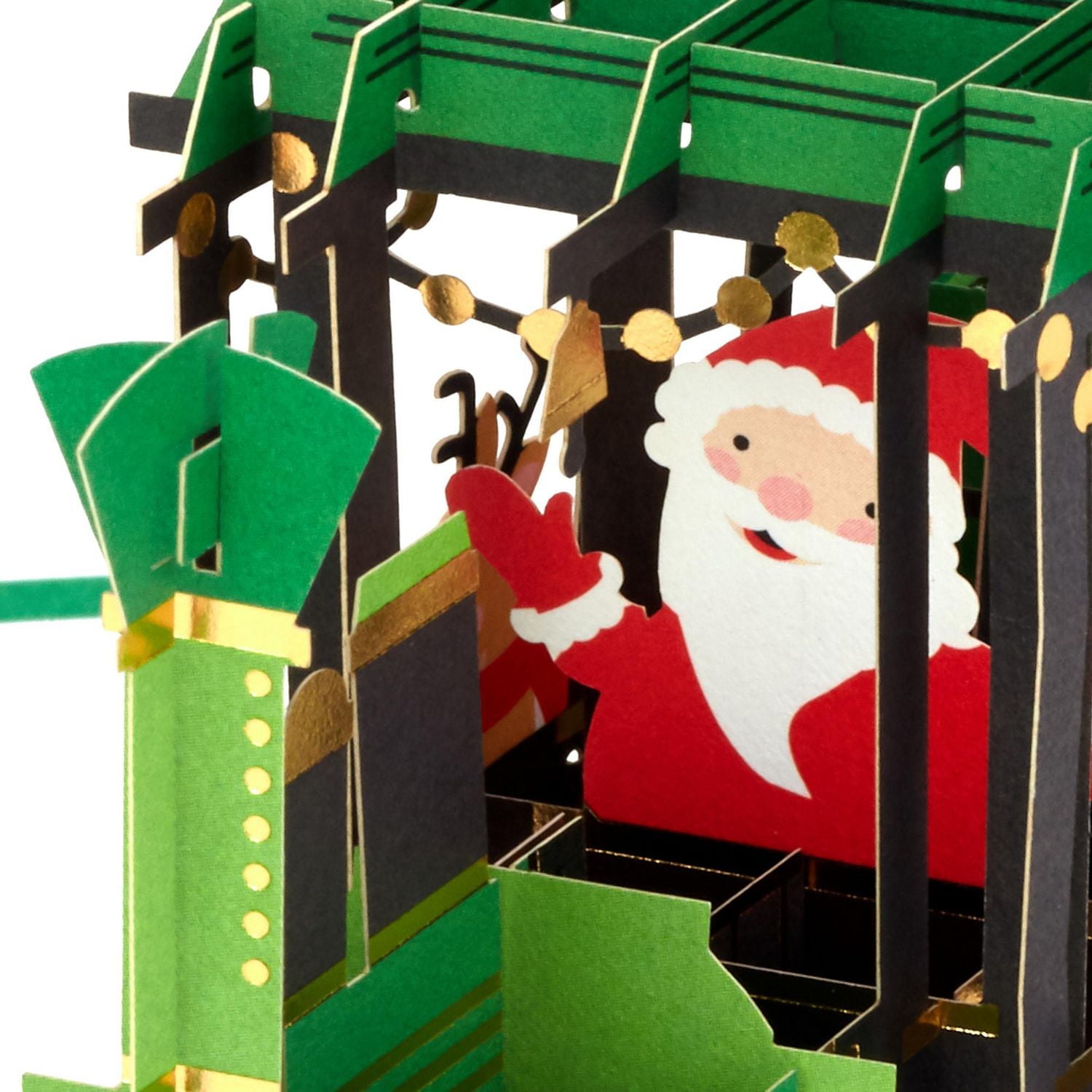 Carte en relief de Noël – Signature de Hallmark (Train de Noël)