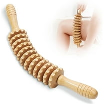 Wood Massage Roller Wood Therapy Massage Tools Body Roller Cellulite Roller Fascia Blaster Wooden Massager for Lymphatic Drainage, Maderoterapia, Pain Relief(Curved)