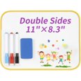 thumbnail image 1 of Petit Tableau Blanc 8.3x11 Pouces Tableau Blanc pour Enfants Effaçable à Sec Mini Tableau Effaçable à Sec (Jaune), 1 of 6