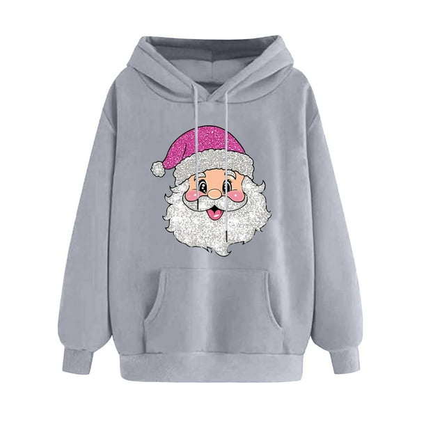 WILLBEST Sudadera Navideña para Mujer con Estampado Navideño, Cuello Redondo y Manga Larga, Estilo Casual y con Capucha XX-Grande