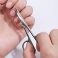 thumbnail image 2 of Nail Scissors, Stainless Steel Curved Cuticle Scissors, Sharp Dead Skin Scissors Manicure Scissors for Trimming Eyebrows, Nose, 2 of 5