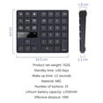 thumbnail image 3 of Teclado Irfora Teclado digital inalámbrico 2.4G 35 teclas Teclado numérico USB Teclado de carga USB para computadora portátil PC Escritorio Negro Irfora Teclado, 3 of 7