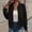 Black women blazer jacket casual a1, variant on Kadlawus Fall Long Sleeve Collared Blazer Jacket Women Casual Zipper Front Lightweight Structured Fit Tops for Office Work Travel Wear, Brown XL