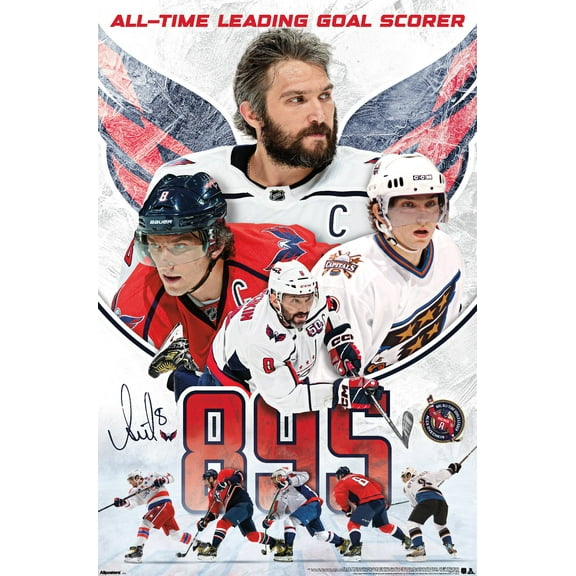 NHL Washington Capitals - Alex Ovechkin All-Time Leading Goal Scorer Wall Poster, 22.375" x 34"