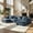 Blue, variant on 135.4" Oversized Modular Sectional Sofa Cloud Couch with Chaise Lounge and Movable Ottoman, U Shaped Fluffy Corduroy Upholstered Boneless Sofa, 31'' Deep Seat, for Living Room Apartment, Coffee