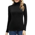 thumbnail image 4 of Rigardu Turtleneck Tops for Women Slim Fit Shirts for Women Long Sleeve Women Mock Turtleneck Long Sleeve Pullover High Neck Tight Fitting Priming T Shirt, 4 of 5